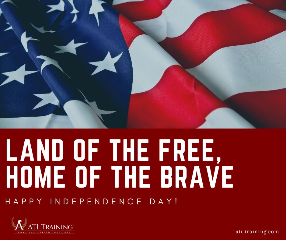 TrainingbyATI's tweet photo. We are the Land of the Free. We are the home of the Brave. Letβs pay tribute to our brave American Heroes on this day and forever.
Happy Independence Day!
#4thofJuly #independenceday #atitraining https://t.co/2w83yk2KCe