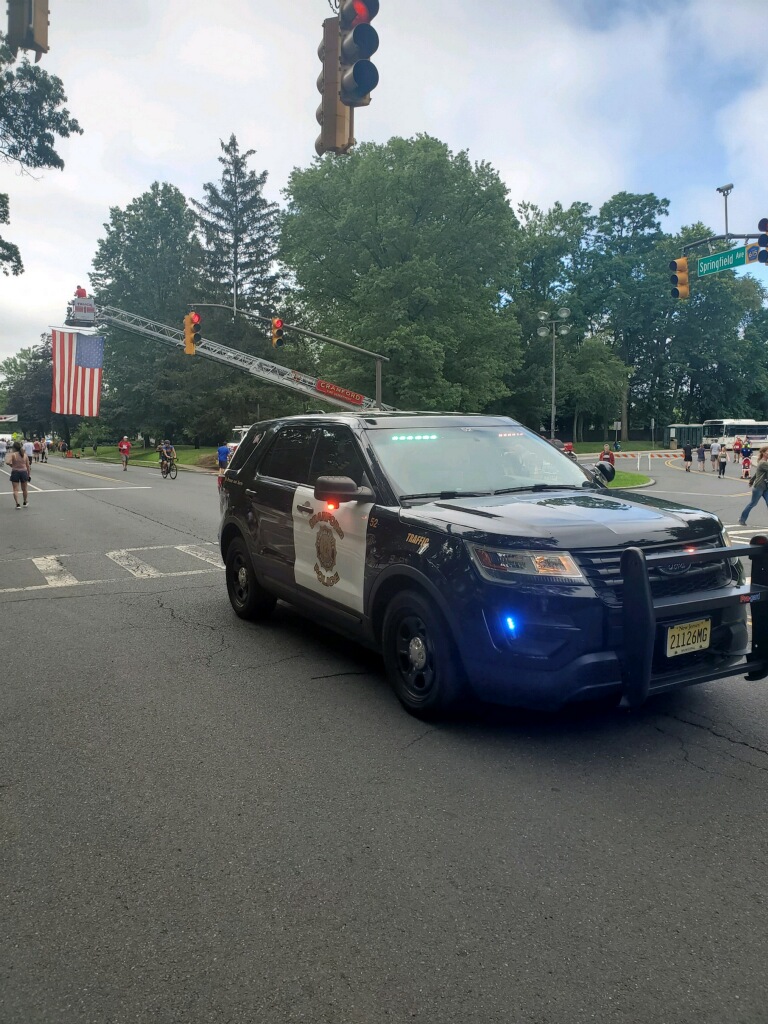 Another sign of Cranford rebounding from COVID-19 was today’s well-attended Firecracker 4 Miler run by the Cranford Jaycees.  We were happy to help escort all of the runners during today’s race!