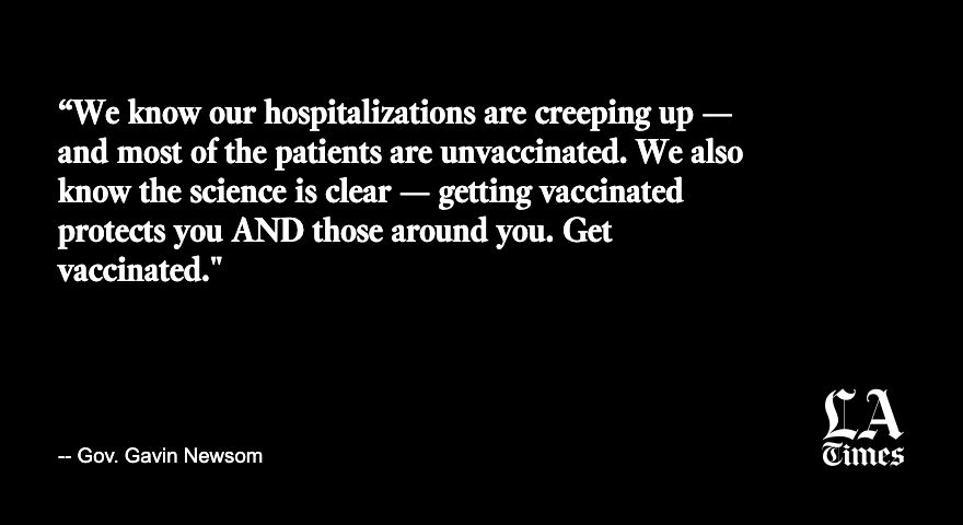 latimes's tweet photo. Officials say they don’t expect California’s hospitals to be overwhelmed again with COVID-19 patients — there are simply too many vaccinated people to imagine such a scenario.

But they noted that it remains crucial that more people get vaccinated.

https://t.co/yPYDCi6yLq https://t.co/1EX9P0hICp