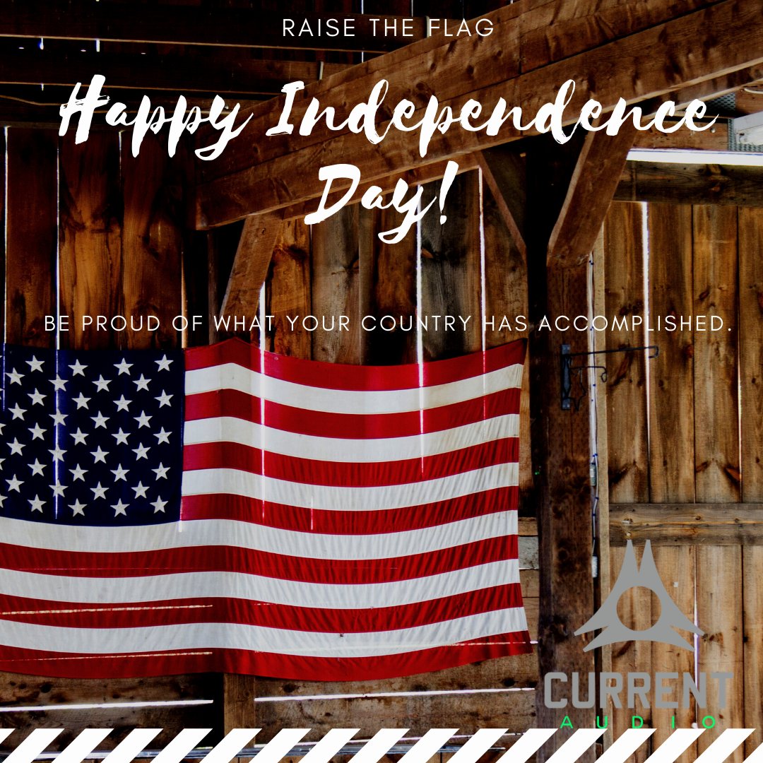 current_audio's tweet image. Happy 4th of July everyone, from your friends at Current Audio!🇺🇸
Let's enjoy the company of our family and friends and celebrate together!🥳
#current #currentaudio #soundvisiontechnologies #weekend #music #sound #celebrate #4thofjuly #cheers #outdooraudio #indooraudio
