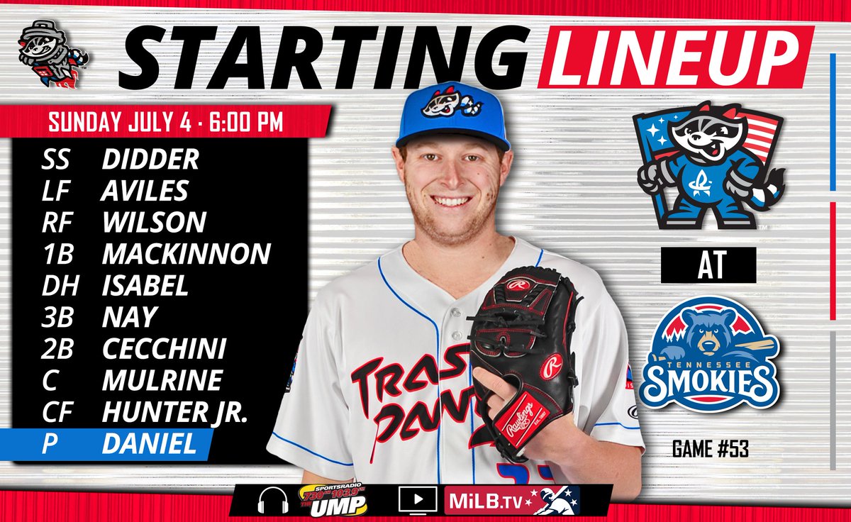 trashpandas's tweet photo. The Double-A Debut for @Davis_Daniel13! 🇺🇸 https://t.co/hv09lnD13R