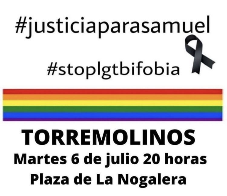 CruisingTorre's tweet photo. El martes 6, concentración en la Plaza de La Nogalera, Torremolinos. 20:00h #XustizaParaSamuel #StopLGTBIfobia https://t.co/92mSoxPfOz