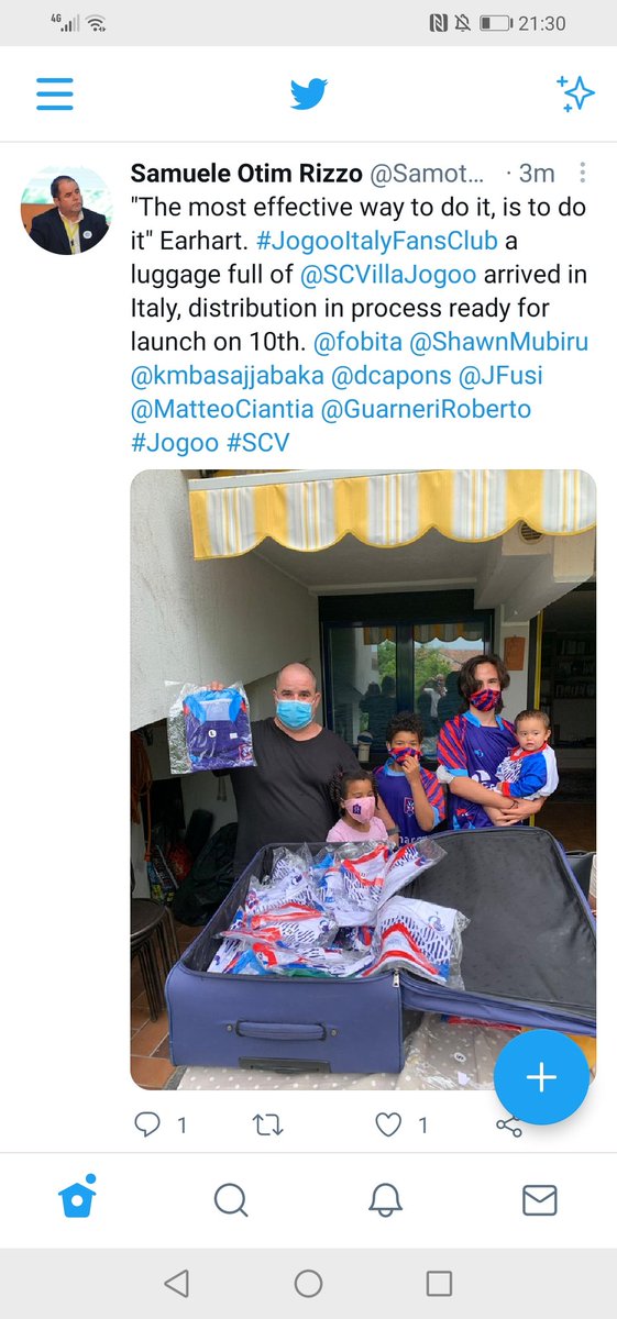 SamotimRizzo's tweet photo. When the fans base @SCVillaJogoo crosses the Mediterranean it's 🔥 #italianJogooFans Club loading -5. @ShawnMubiru @kmbasajjabaka @fobita @OfficialFUFA @dcapons @RobinInnocentJr @EmmanuelWasswa8 @MicSalandini @absalim10_ @CFrancesc_11 @Ssekandiabdalah  @ScVillaMyClub @MedVilla11 https://t.co/pf66EAPJE7