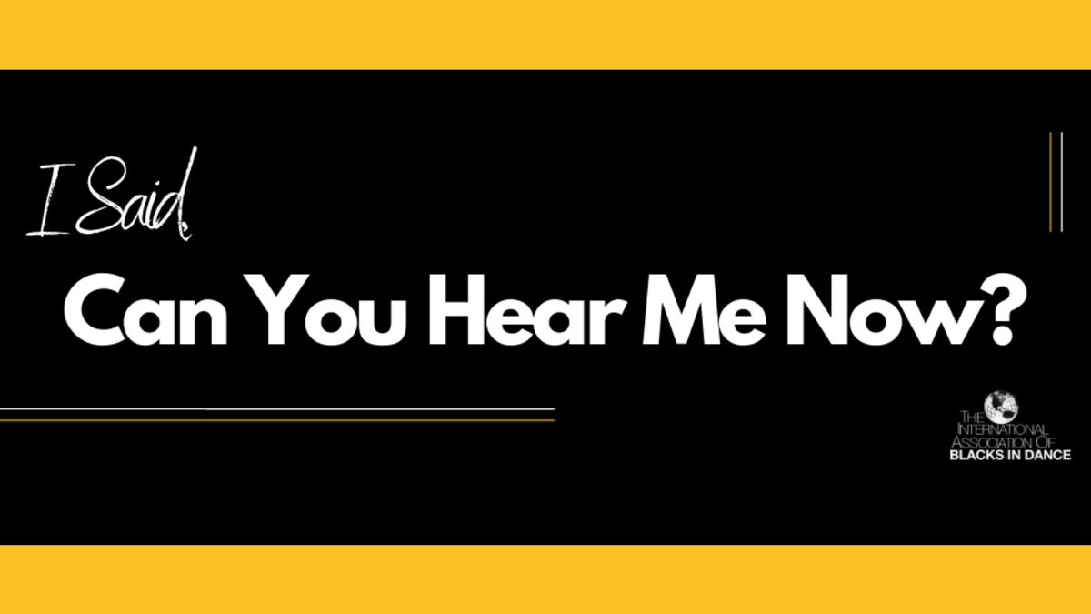 #ICYMI Read the ""I said, CAN YOU HEAR ME NOW?"" letter by visiting iabdassociation.org/mpage/canyouhe…

#listen  #dearwhitepeople  #dancecommunity  #BLACKjoy  #yellow  #BlackLivesMatter  #BLM  #letter  #Black365"