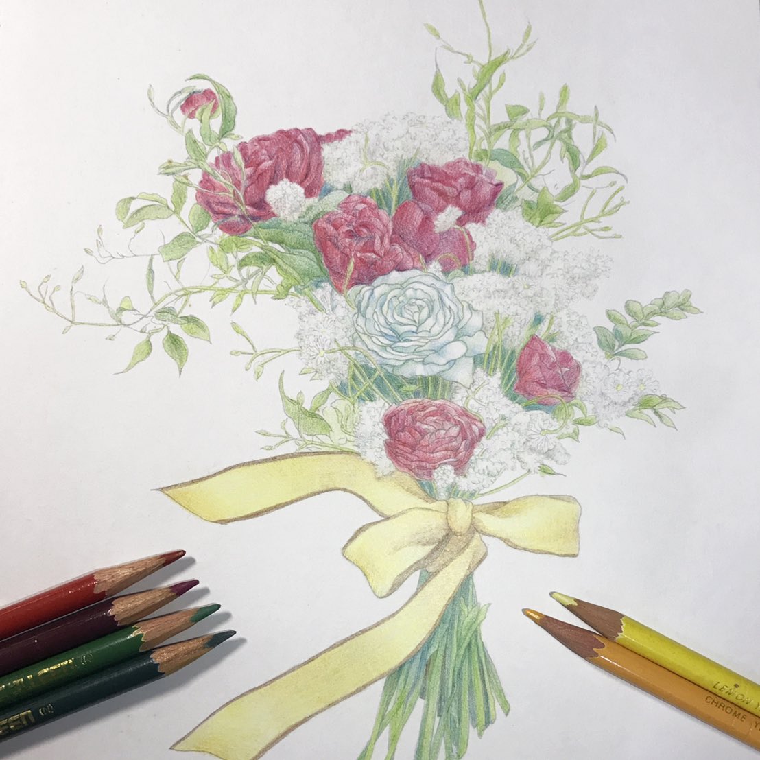 子筑a Twitter 贈人玫瑰 手有餘香 玫瑰 玫瑰花 花束 薔薇 月季 手繪 色鉛筆 色鉛筆畫 畫圖 花 花朵 上色 著色 著色畫 著色本 Art Artwork Fanart 子筑a Twitter 贈人玫瑰 手有餘香 玫瑰 玫瑰花 花束 薔薇 月季 手繪 色鉛筆 色鉛筆畫 畫圖 花 花朵 上色 著色 著色畫 著色本 Art Artwork Fanart