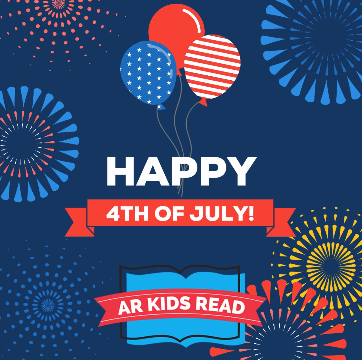 Did you know that more than 16,000 fireworks displays happen each year on July 4th in America? Happy Independence Day from AR Kids Read! 
#ARKidsRead #WeReadTogether