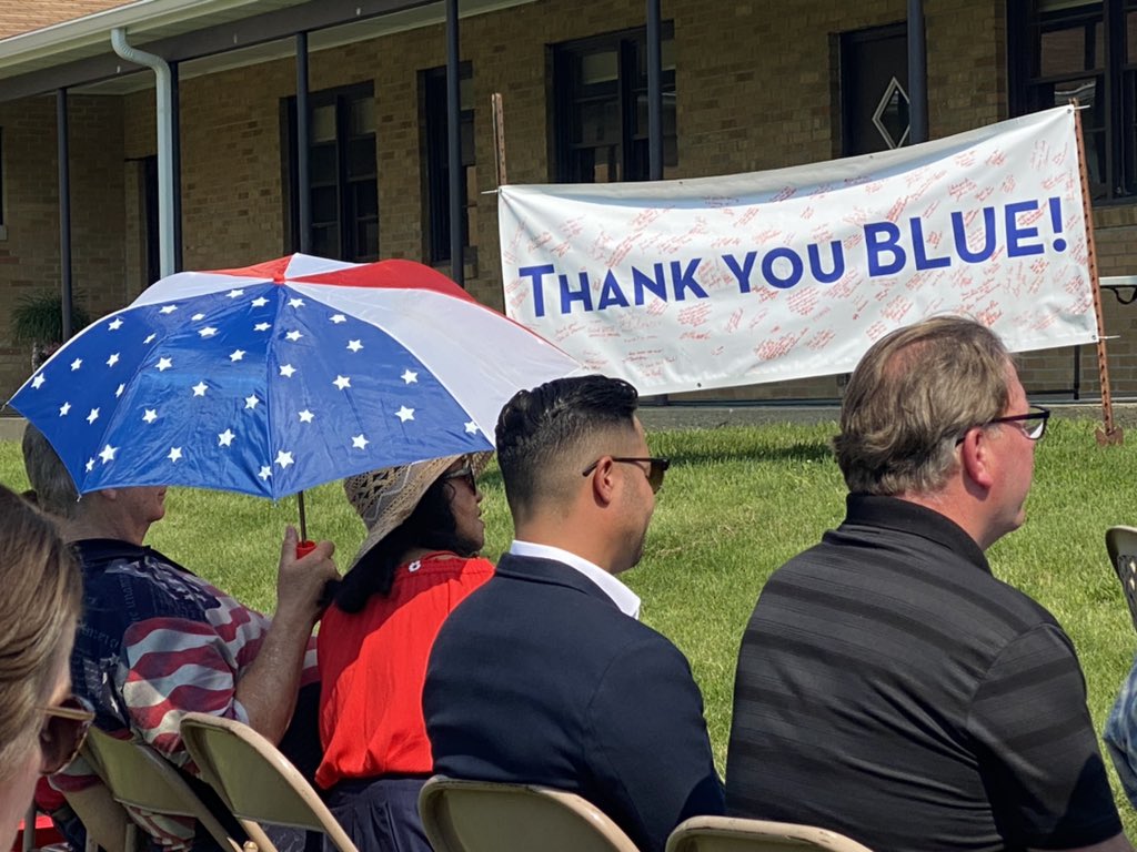 SaraForMissouri's tweet photo. Great #BackTheBlue #BackTheFlag event honoring Veterans, Law Enforcement and First Responders at Calvary Heritage Baptist Church in Columbia this morning! 🇺🇸🇺🇸🇺🇸#HappyIndependenceDay2021 https://t.co/Mg06K1UrZN