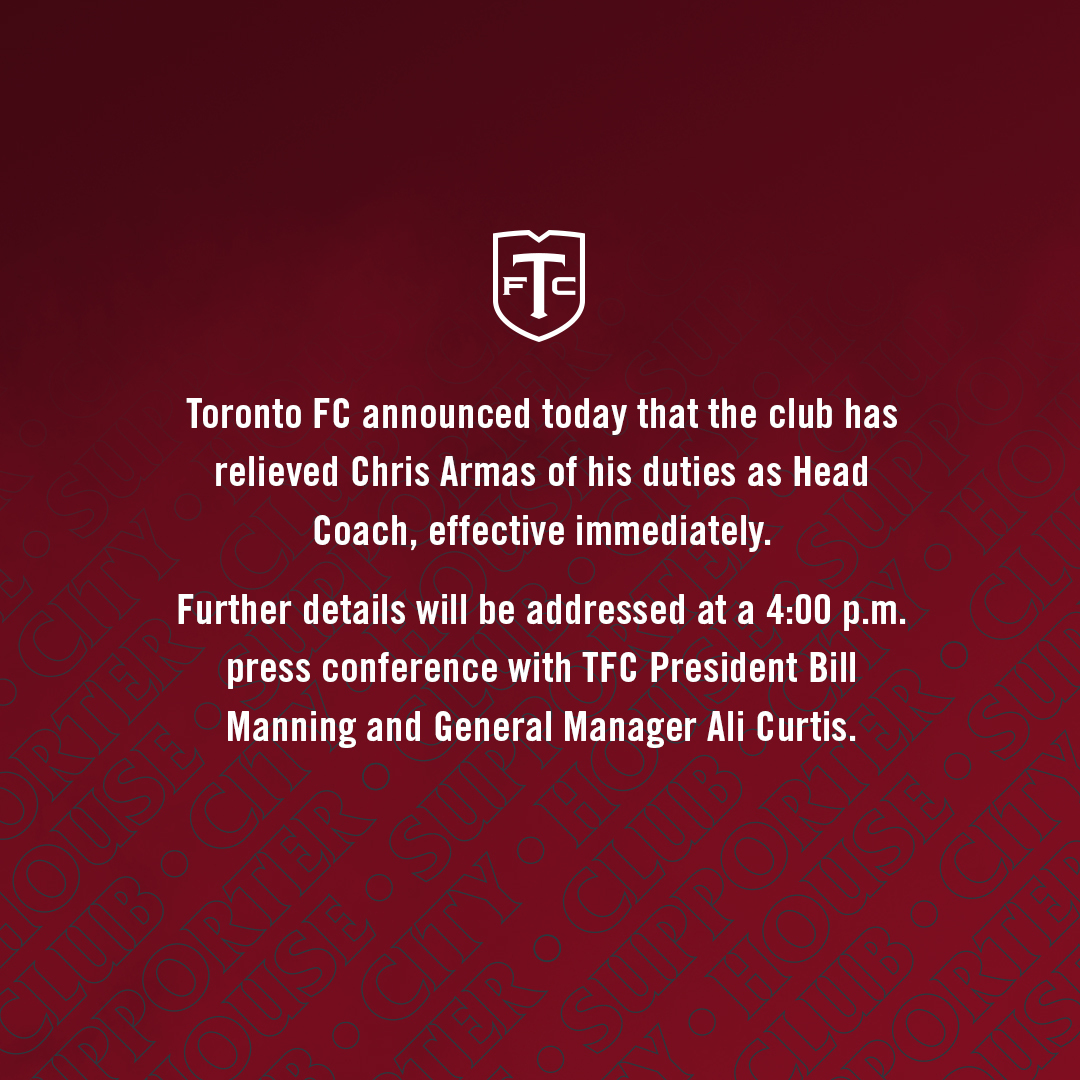 TorontoFC's tweet image. Official Club Statement