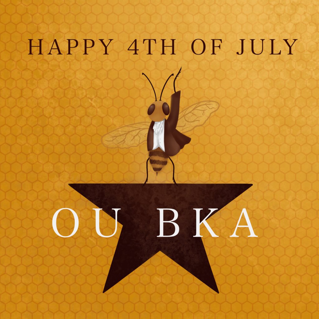 OUBeeClub's tweet image. From all of us at the OU Beekeepers Association, have a happy 4th! 🐝 #bees #beekeeping #savethebees