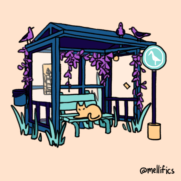 SidequestingPod's tweet photo. Sidequesting as a bus stop! 
What would your show look like?
https://t.co/hiK5xyZmkX https://t.co/BfatqYjtZr