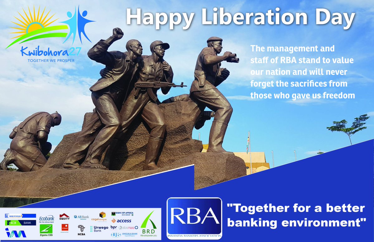 NewTimesRwanda's tweet photo. #Kwibohora27: Happy Liberation Day, from the management and staff of Rwanda Bankers Association. https://t.co/AZV1tf6qNN