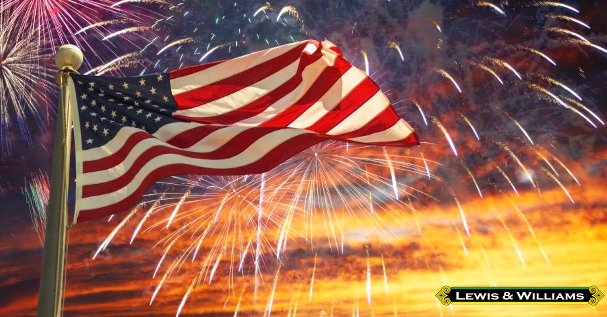 JLWLaw's tweet photo. The Law Offices of Lewis &amp; Williams will be closed on July 5th, in observance of the Fourth of July holiday. We’ll be back in the office on Tuesday, July 6th at 9:00 a.m. 

Be well. Be good to each other. Stay Safe!

Wishing you and your loved ones a happy and safe 4th of July! https://t.co/JCeMOeauhj