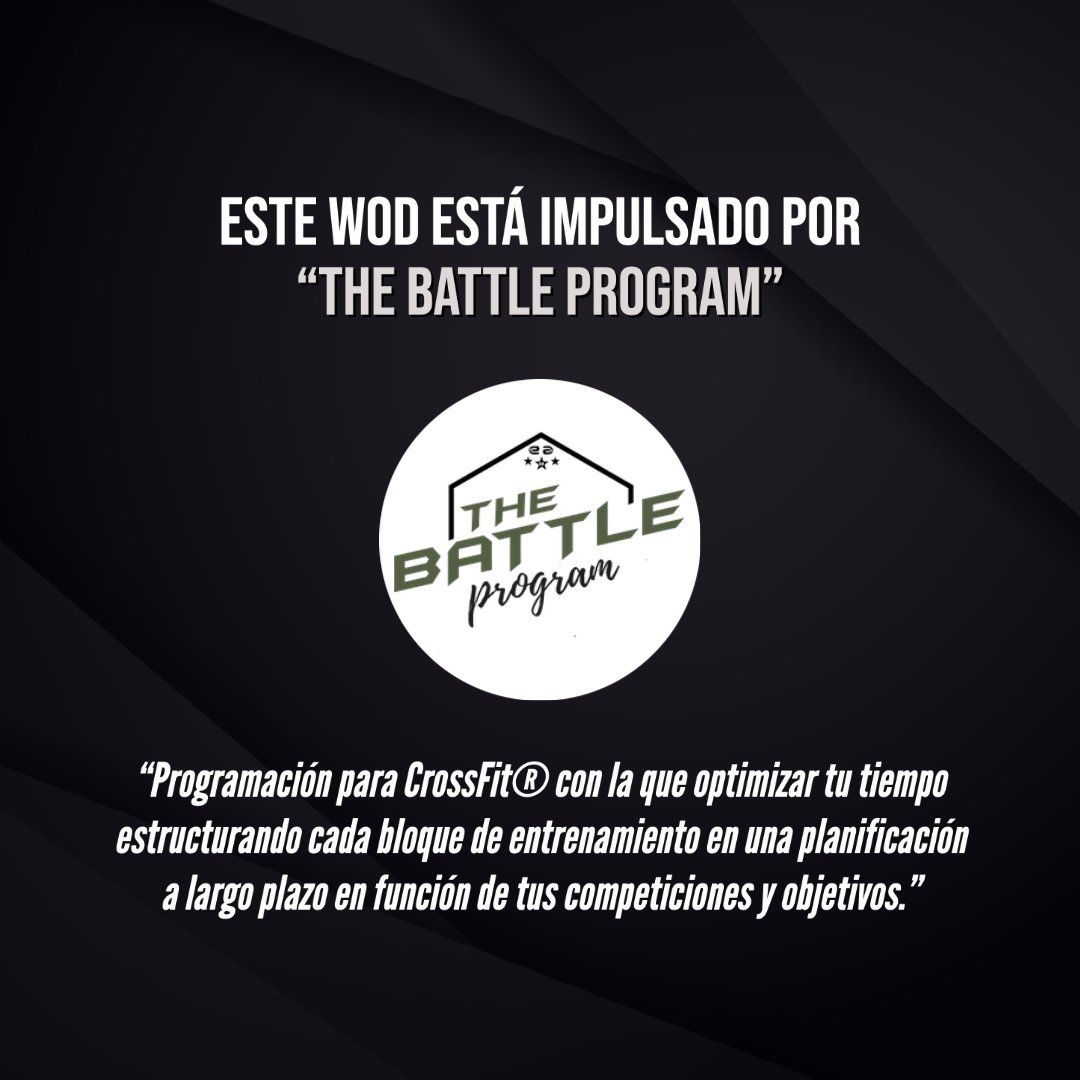 Zonawod's tweet photo. 🔥 “THE BATTLE PROGRAM” WOD 🔥
👉🏼 Mira las adaptaciones, pesos y estándares del entreno en https://t.co/kMb3Sq2che
*Este WOD está impulsado por The Battle Program.
#wodchallenge #wodcrossfit #crossfitter #training #wodoftheday #workout #wod #crossfitathlete #zonawod https://t.co/5vzLK8E1tt