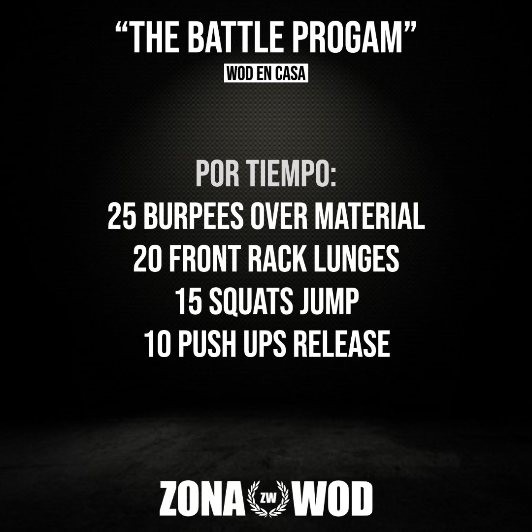 Zonawod's tweet photo. 🔥 “THE BATTLE PROGRAM” WOD 🔥
👉🏼 Mira las adaptaciones, pesos y estándares del entreno en https://t.co/kMb3Sq2che
*Este WOD está impulsado por The Battle Program.
#wodchallenge #wodcrossfit #crossfitter #training #wodoftheday #workout #wod #crossfitathlete #zonawod https://t.co/5vzLK8E1tt