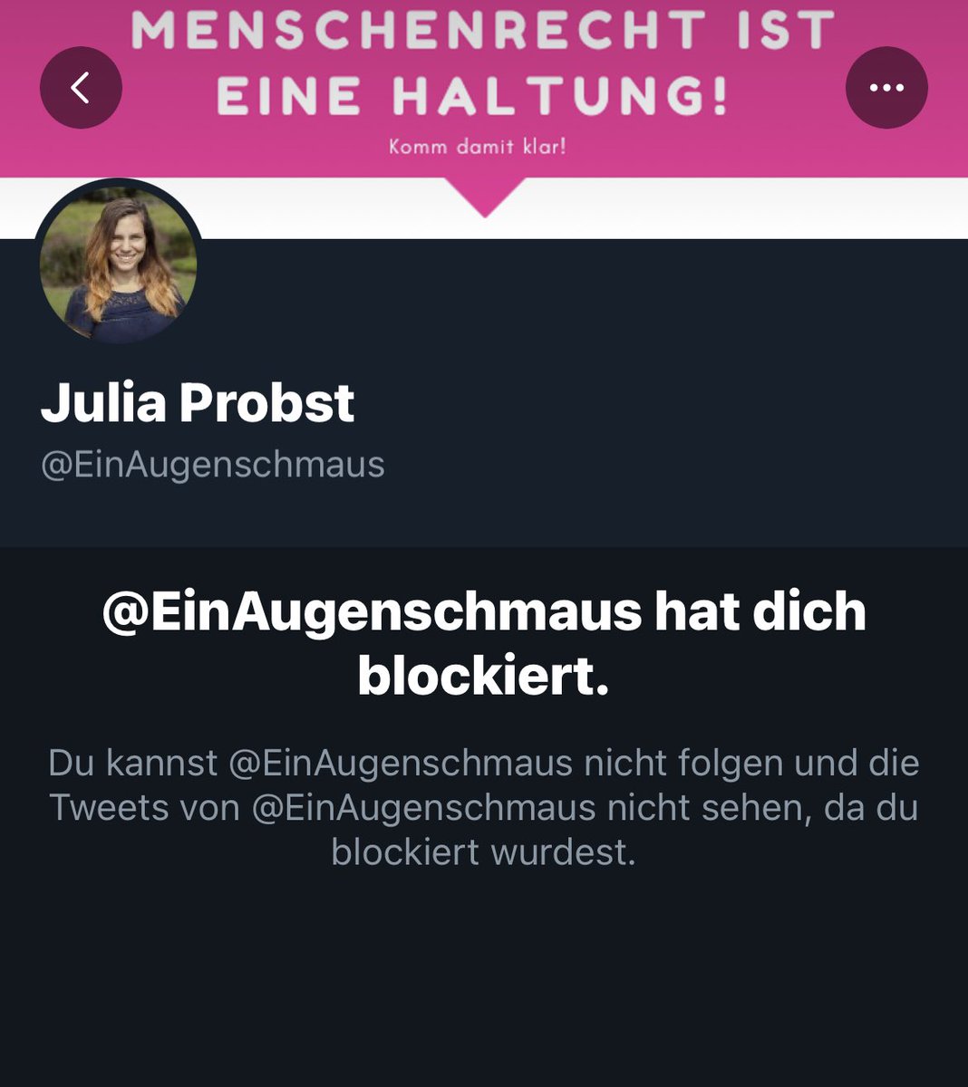 AliKaanSevinc's tweet image. Tja. Zack wirste beim Hinweis auch noch geblockt. Spricht voll für ihre Diskursfähigkeit. #JuliaProbst #Verschwoerungstheorie