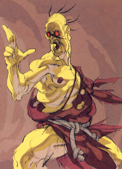 1997 character art for Street Fighter III: New Generation by Capcom.