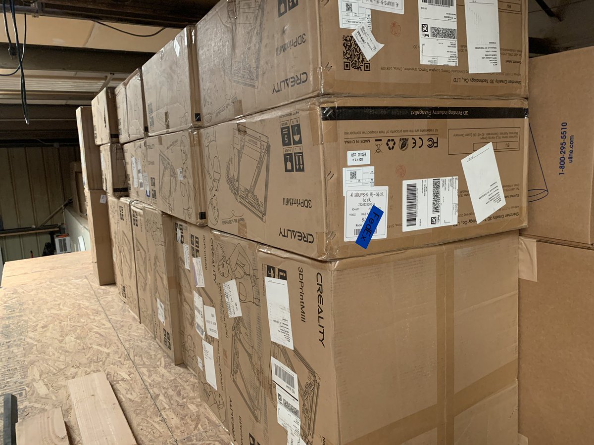 repkord's tweet photo. Well look what's finally back in stock and ready to rock! @Creality3dprint #CR30s galore! Lets make a deal: 3 FREE - Free Captubes Upgrade, Free Wall Mount Kit, AND FREE DOMESTIC SHIPPING! (exp 7/11)

READY...GO!
-> https://t.co/PNkftHuAQZ https://t.co/iBeDcXbqk6