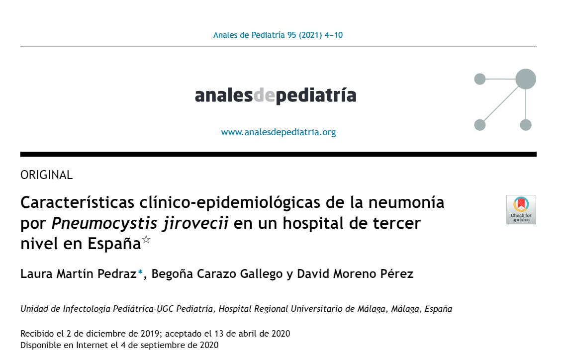 seipweb's tweet photo. #PapersSEIP Características clínico-epidemiológicas de la neumonía por Pneumocystis jirovecii en un hospital de tercer nivel en España. https://t.co/jG3smUjKZM https://t.co/hwb62V1oNU
