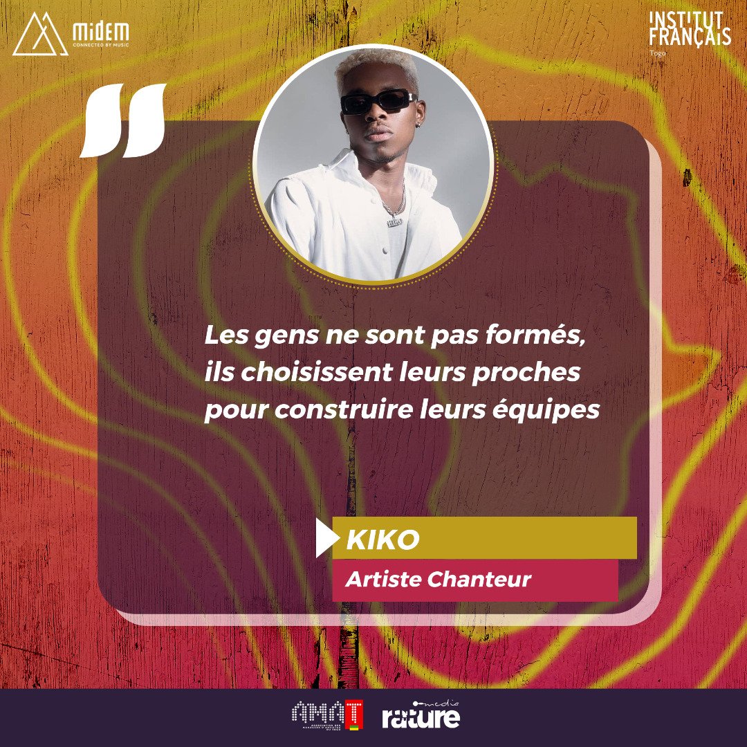 AMAT_228's tweet photo. l'avis de l'artiste @kikogoldenboy  lors du #Midem organisé à #Lomé par #Amat à @IFTogo 

@midem  @FANGAMUSIC @parnouspournous @AfrikaCulture #team228 https://t.co/CZzWnIQStf