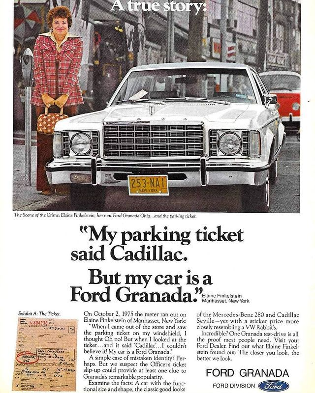 EnglishMow's tweet photo. 1975 #FordGranada was a luxury car under $4000. It was also nicknamed as "Poor man's Mercedes" for the styling, which very much reminded Mercedes of that time. People often confusing the #Granada in one of its luxury trims for a $28000 #Mercedes280 or #Cadilla https://t.co/JubFUKW6kE