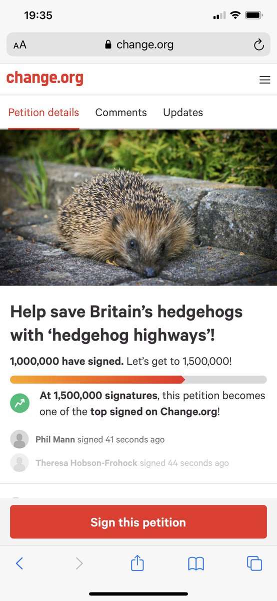 THANK YOU - we have done it!!! change.org/p/help-save-br… - now let’s hope parliament works to raise protection for #hedgehogs!!