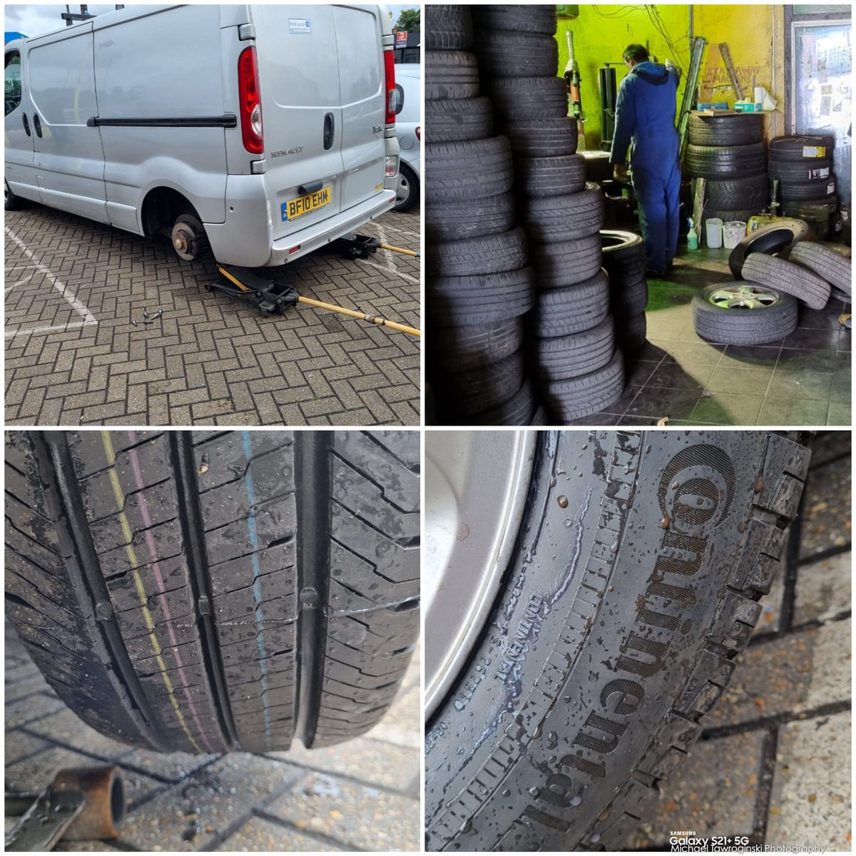 VMpropertyDIY's tweet photo. Nice new CONTINENTAL 🔘 reinforced tyres 🚐 #slough #safety , #comfort , #quality! 👌🚐 #continental #qualitydriving #renaulttrafic #qualitytyres #continentaltyres @continental_tire 🙂 👌#vodafone #withGalaxy #samsungmobile #s21plus #teamwork Alexander @tawroginski 🙂🚐👍 https://t.co/4oEmsECf7K