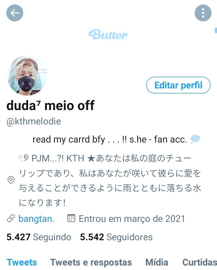 vmincoffer's tweet photo. tchau header de butter 😔 https://t.co/3V0bcwkSI2