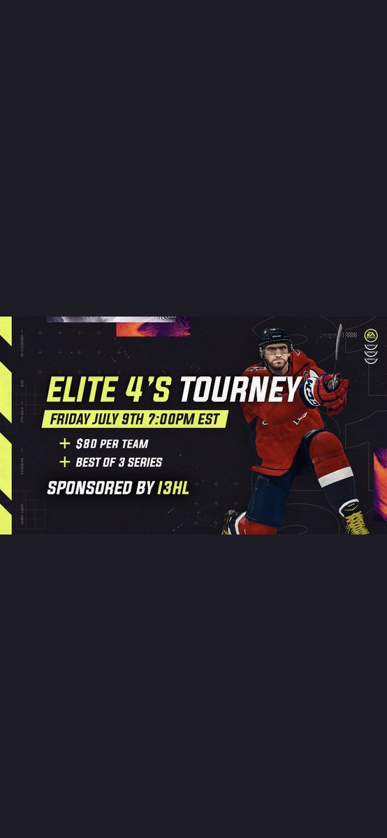 🚨 HUGE ANNOUNCEMENT 🚨

- 4v4 Tournament
- Fri. July 9th 
- 7pm Start Time
- All series bo3
- $80 Per Team ($20 a guy) 
- Looking at 16+ teams
- prize money for 1st, 2nd, and 3rd

- SIDE NOTE: Join @i3HLOfficial by speaking to @i3HLChowdah