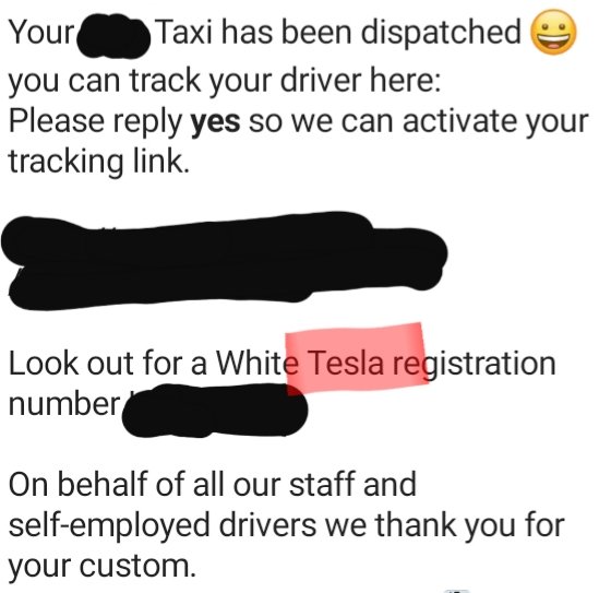 Giles_Jefferson's tweet photo. Todays taxi was a first time I've been in a @Tesla.
Very nice indeed. The kids loved it as well.
Thought it apt to pay with my $crypto @wirexapp.
@elonmusk 👍👍👍 https://t.co/vNp9AltzjG