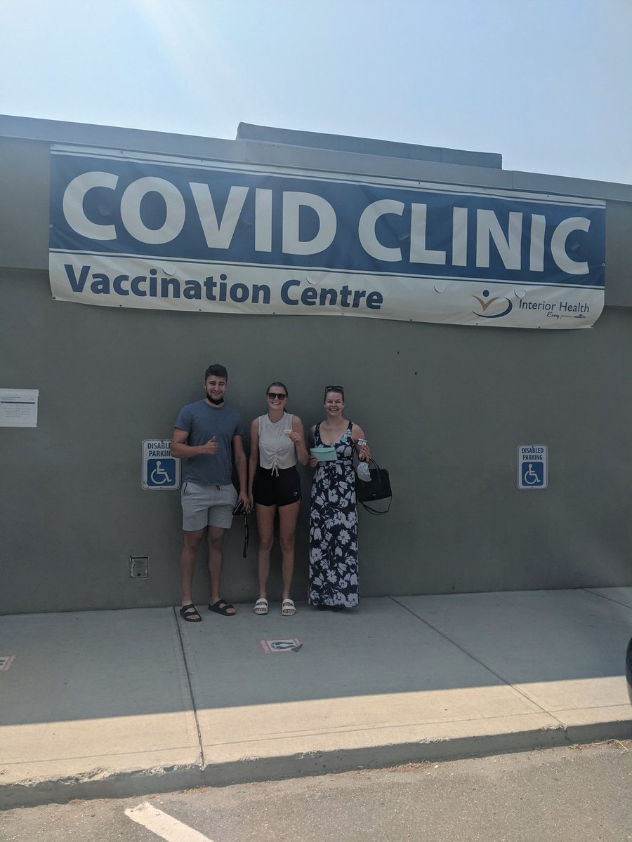 kristhemorg's tweet photo. Wahoo! So thankful for the team at the Vernon Rec Centre @Interior_Health for our second doses 🎉 https://t.co/5nCtR1qGWC