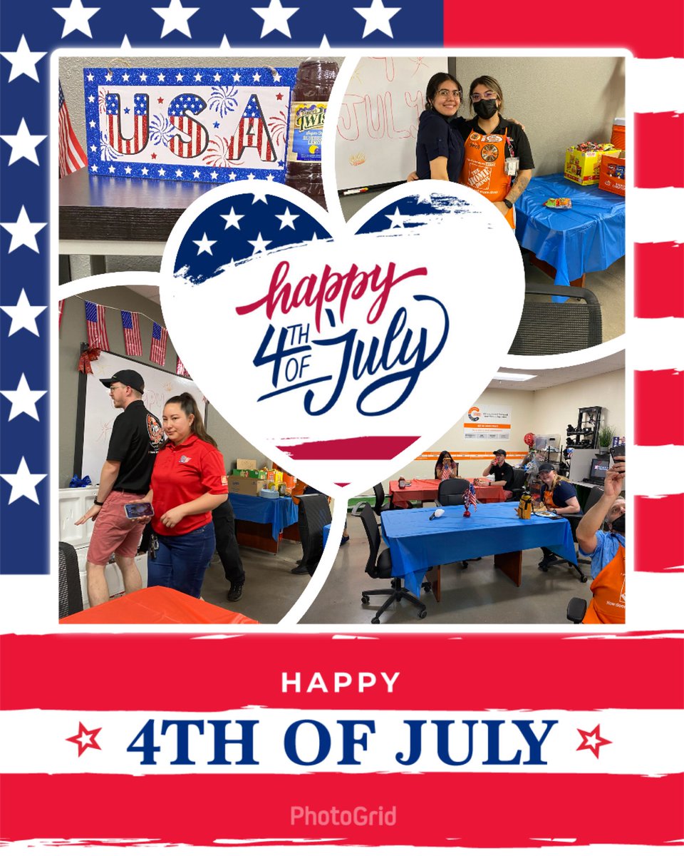 Home Depot Store 3315 (@3315home) on Twitter photo Happy 4th of July 🇺🇸🇺🇸Celebrating with our Amazing associates🎇<a href="/RumerVillalvazo/">Rumer Villalvazo</a> @MarkSaltarelli <a href="/YareliLemus3/">Yareli Lemus</a> Happy 4th of July 🇺🇸🇺🇸Celebrating with our Amazing associates🎇<a href="/RumerVillalvazo/">Rumer Villalvazo</a> @MarkSaltarelli <a href="/YareliLemus3/">Yareli Lemus</a>
