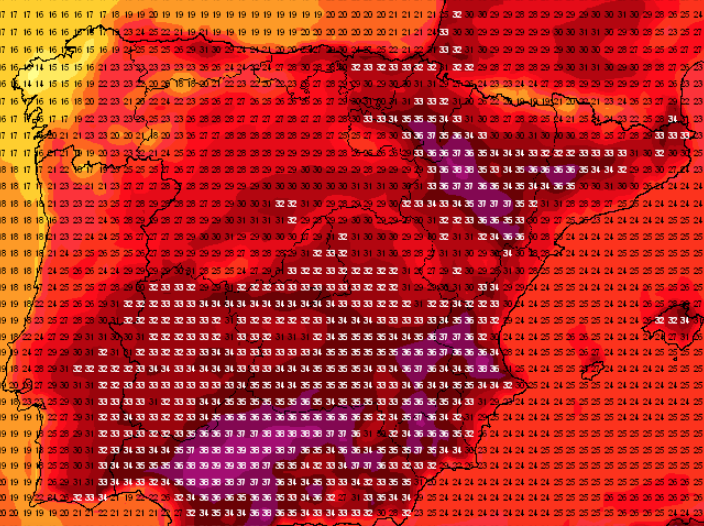 Mañana LUNES las temperaturas podrán rondar los 30 ºC en el interior. Se acabará nublando y podría llover antes de concluir el día, al menos, en el oeste. Nos cruzará un frente frío entre las últimas horas del lunes y la madrugada del martes. El MARTES, bajarán las temperaturas.