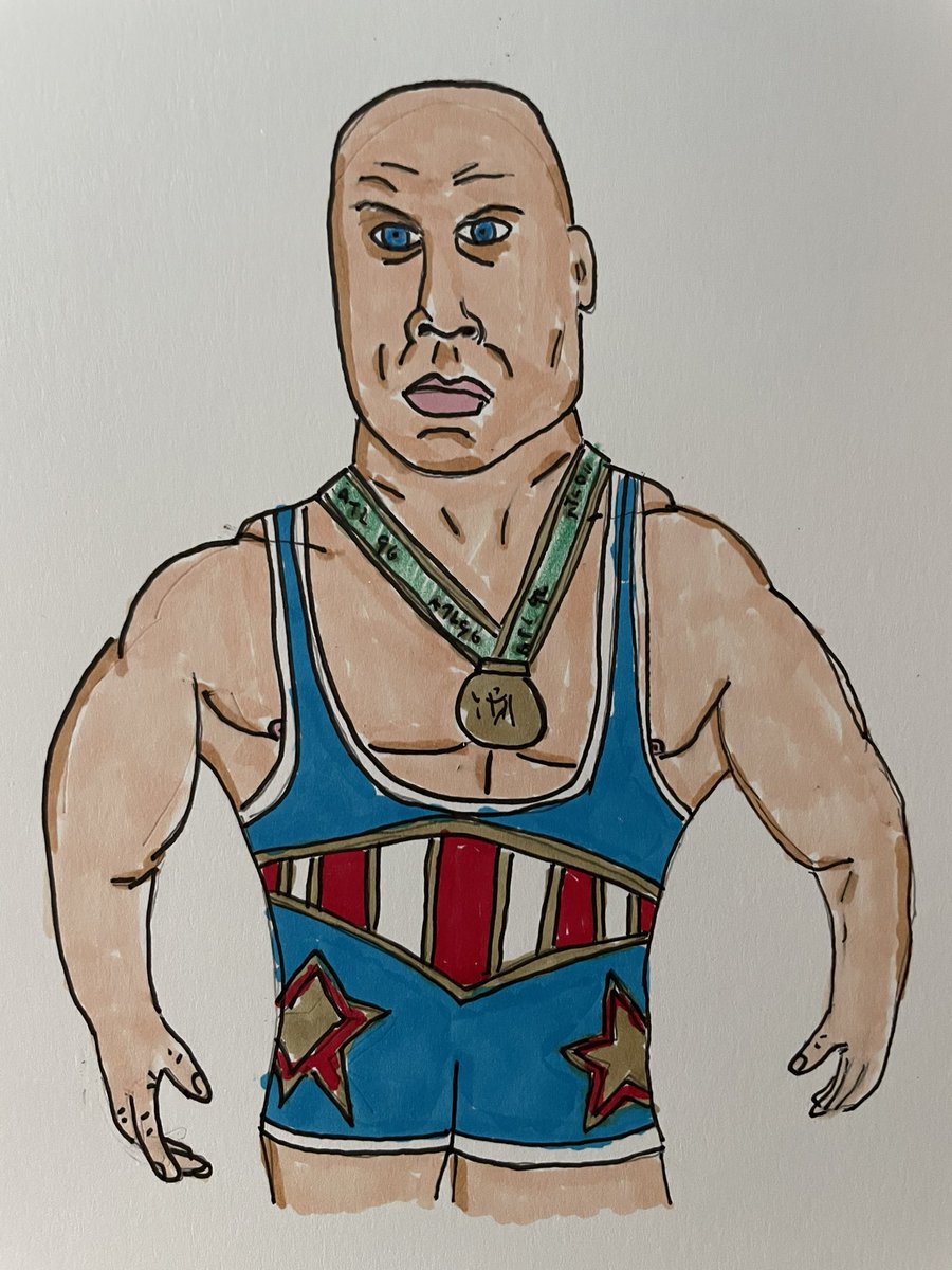 InRingArt's tweet photo. Nothing wrong with living by the 3 Is of #KurtAngle on this fine #fourthofjuly ... #IntensityIntegrityIntelligence @therealkurtangle #wwf #wwe #goldmedalwithabrokenfreakinneck #prowrestling #prowrestlingfanart #wrestlingart https://t.co/lRm1huAB4m