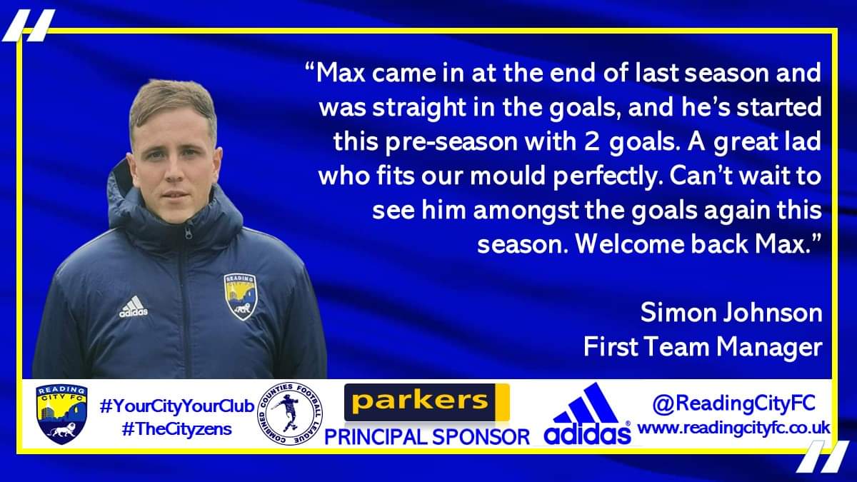 ReadingCityFC's tweet photo. 🗣️ #WelcomeBackMax | We spoke to First Team Manager Simon Johnson about @maxlaschok committing to Reading City Football Club and here’s what he had to say.
https://t.co/9zbXmZNILe
#YourCityYourClub 💙💛#rdguk https://t.co/I4Jrb6mnlV