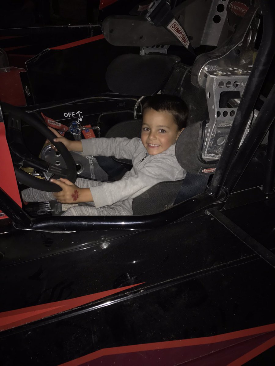 Big thanks to <a href="/CodyMcPherson7/">Cody McPherson</a> for making this little race fans night last night <a href="/Merrittville/">MerrittvilleSpeedway</a>    He hasn’t stopped bragging to his sister!