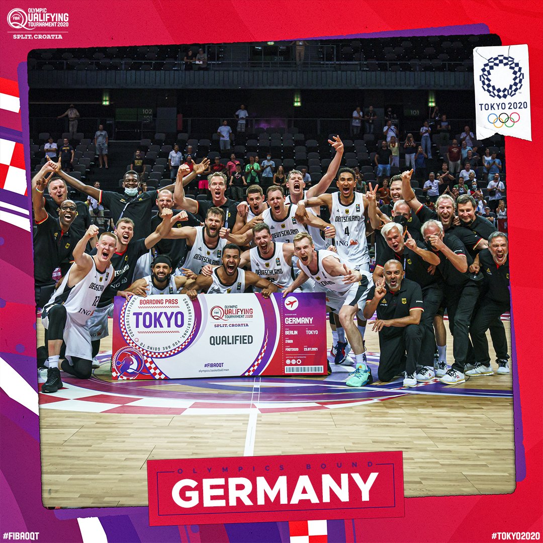 Deutschland are going to the Olympic Games! 🇩🇪🇩🇪🇩🇪

Germany proved too strong for Brazil, their 75-64 triumph in Split booking a ticket to #Tokyo2020.

Congratulations <a href="/DBB_Basketball/">Dt. Basketball Bund</a>!