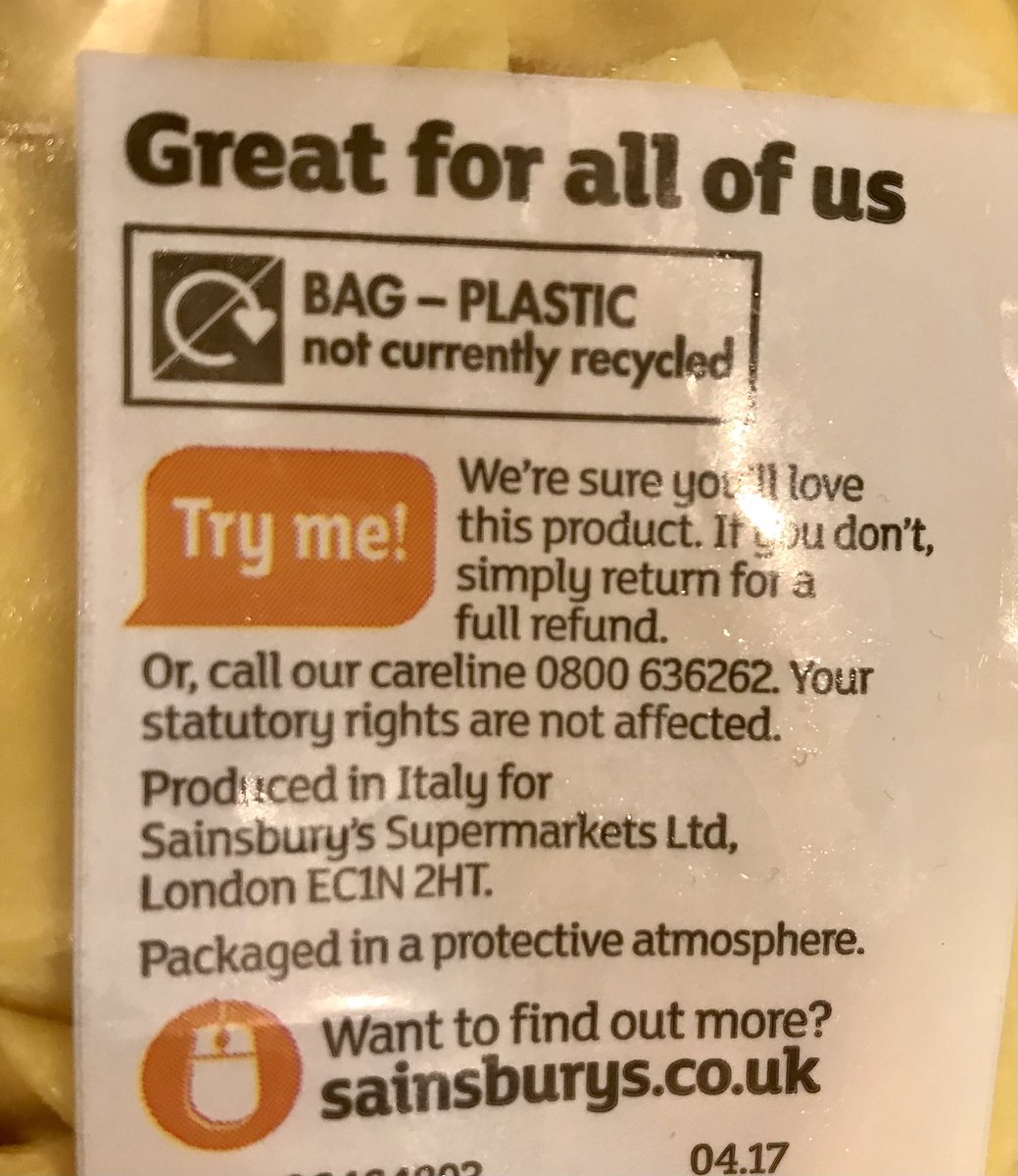 Nope, afraid not @sainsburys - this single use plastic bag really isn't great for all of us.

0 / 10 must try harder

#PlasticPollution 
#2minutebeachclean
#plasticbusters