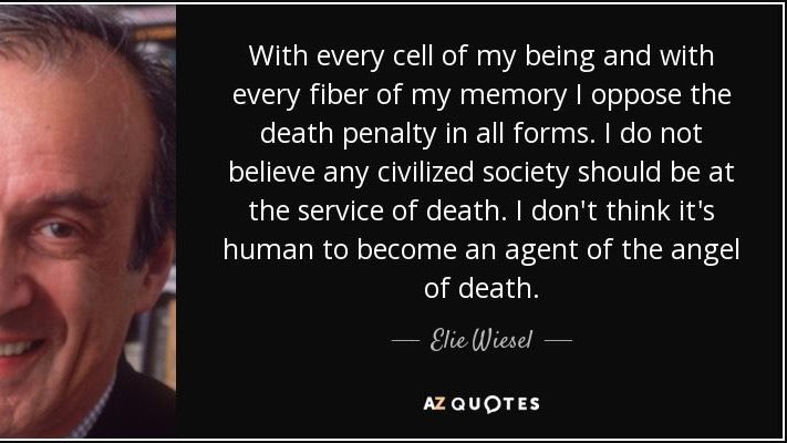 Jews4Abolition's tweet photo. We shall NEVER FORGET the prophetic words of Holocaust Survivor and Poet Laureate Elie Wiesel (1928-2016)... https://t.co/M6ypYTFP1A