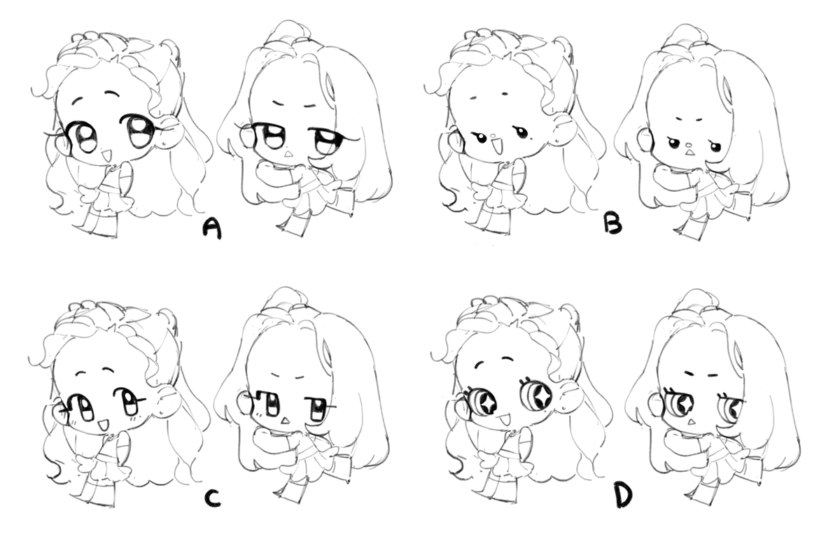 planning to make some more chibi stickers👀
vote for your fav one below! 