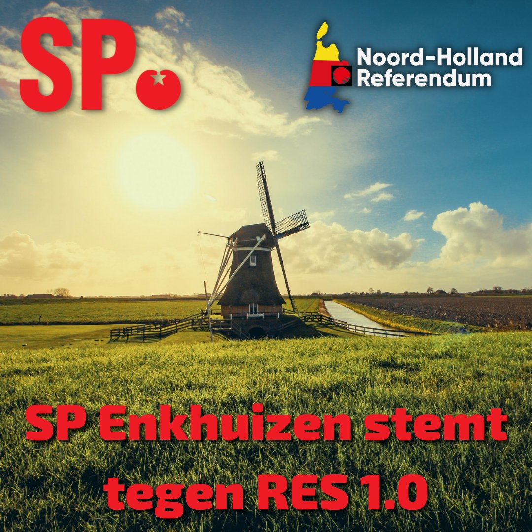 NhReferendum's tweet photo. SP #Enkhuizen heeft tegen de RES 1.0 gestemd. Zij vinden #windturbines en #zonneweiden een verslechtering van de leefomgeving. Bewoners krijgen te maken met geluidsoverlast, slagschaduw en #gezondheidsklachten door laag frequent geluid.  

 Hoe denkt u over de RES?

@SPnl https://t.co/ePUJ93BGBC