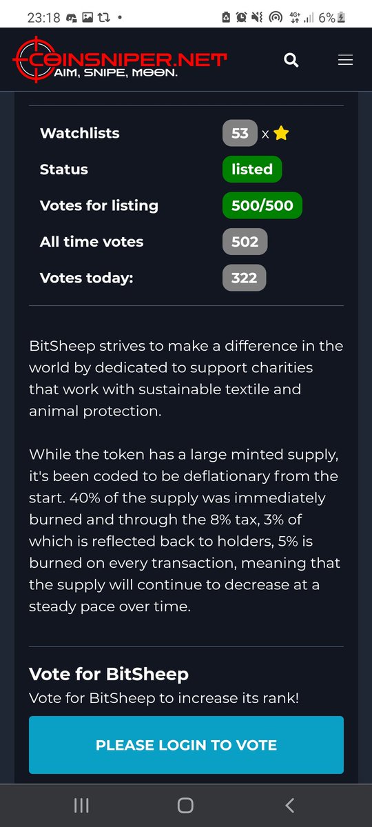 Nenobriedis's tweet photo. @BitSheepToken we did it guy's! Proud to be part of #BitSheepCommunity #BitSheep now #ToTheMoon 🚀🌑🐏 https://t.co/HvkAXSy5s6