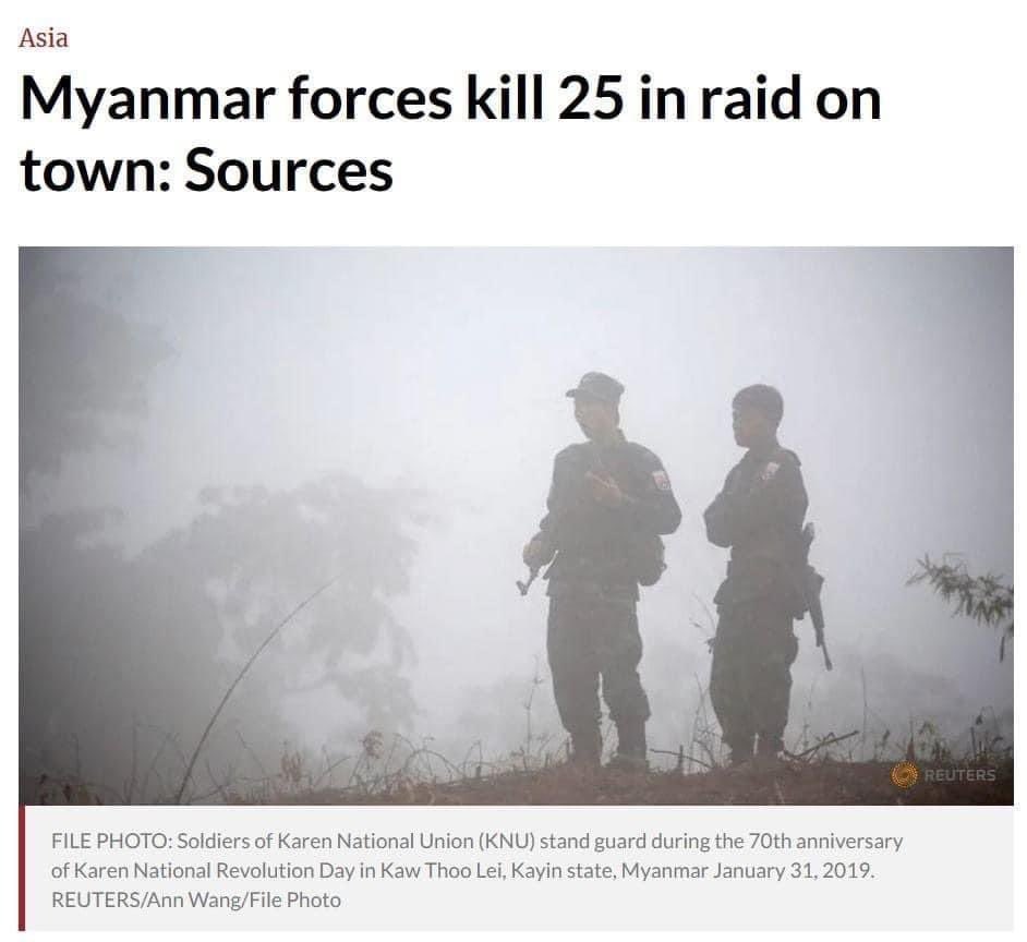 In Depayin Township, the military massacred innocent civilians. So far 25 have been killed. Military is chasing civilians who fled from their homes and shooting indiscriminately. All the roads are blocked and supplies can’t be delivered to refugees
#WhatsHappeningInMyanmar