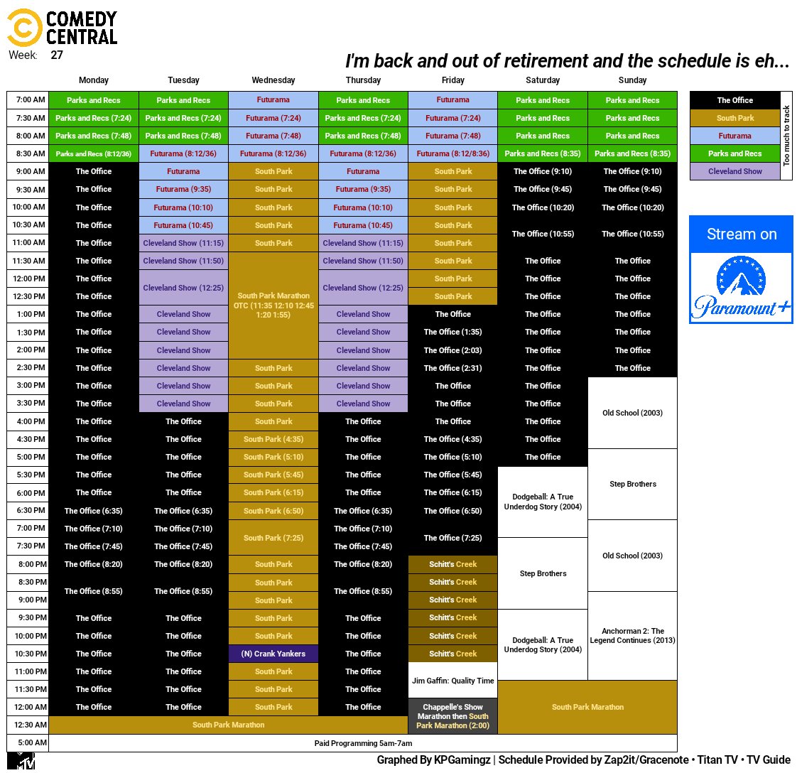 comedy central schedule archive on X: “Aaaaand were back!!! Here’s