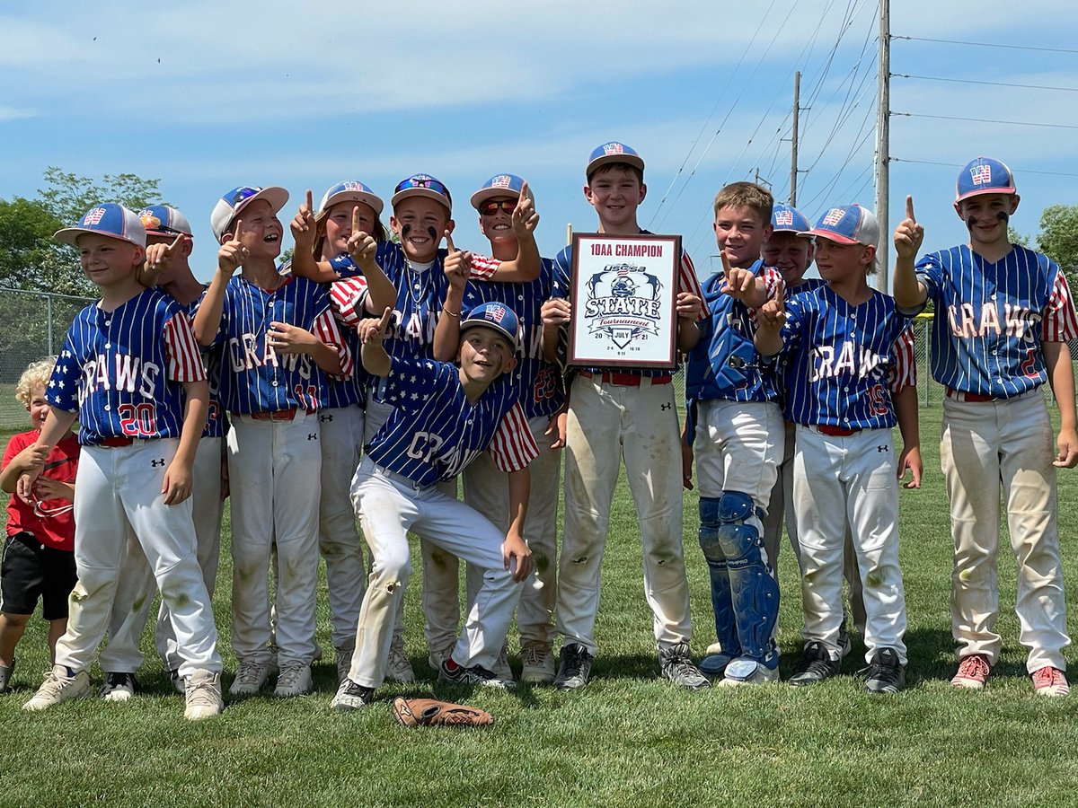 CrawsWahoo's tweet photo. WAY TO GO BOYS!!  The 10U Craws are the STATE CHAMPS!!  They played hard!  Way to go boys!  We are proud of you! Wear those rings with pride! https://t.co/21SOzPlBCU