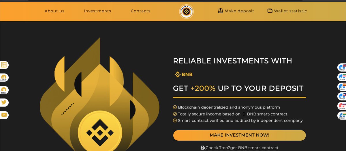 get_tron's tweet photo. TRON2GET LIVE
TRON2GET  With New Planning, New Technology, And New Strategy🔥🔥

A strong and honest platform having a smart contract verified Audit on BNB blockchain...... 🔥🔥

Contract : https://t.co/i36UegWimc

#TRON2GET #TRON2GETNEW #TRON2GETBNB #TRON2GET2.0 #TRUSTWALLET https://t.co/fExI0yJin4