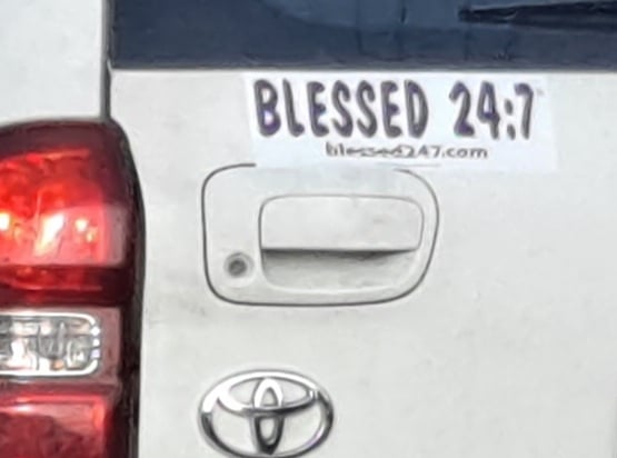 RealBlessed247's tweet image. I still get excited every single time I see one of these in traffic

I've given out over 50,000 Free Blessed 24:7 bumper stickers and they've made their way to other countries (outside the USA)

#Blessed247 😇
#DMV Thank You! 
#InternationallyKnow 🌎 #StillWaitingOnYourSupport 🤷🏽‍♀️