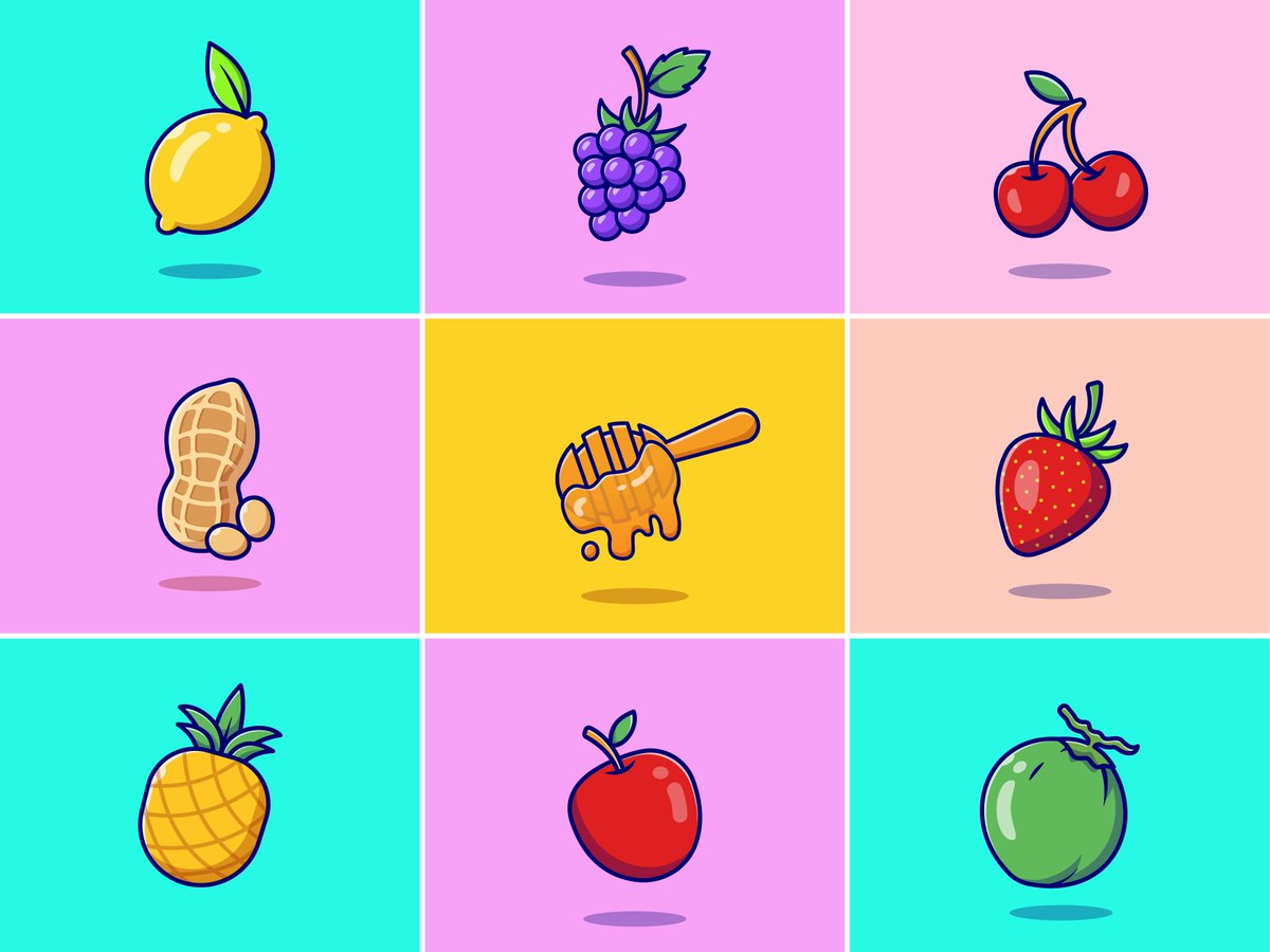 catalystvibes's tweet photo. Food icons🍋🍇🍒🍍🍑
--
https://t.co/iWpzhDrOfT | https://t.co/D4dJTdHCqi
--
#adobeillustrator #food #fruit #foodicons #vectorartdesigns #vectormob #graphicdesignblg #ppkm #jisoo #illustrationartists #illustrationoftheday #flatdesign https://t.co/st7Ys9Ayea