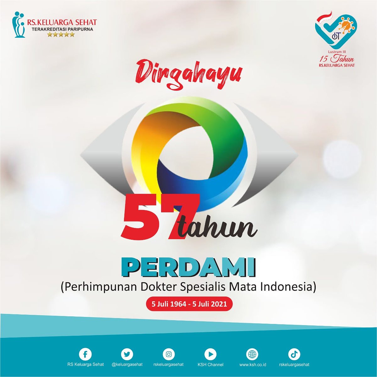 keluargasehat's tweet photo. Salam Keluarga Sehat...
Dirgahayu PERDAMI. Semoga dengan bertambahnya usia, semakin menuju organisasi yang profesional dan mandiri serta berperan dalam pengembangan dunia oftalmologi di tingkat nasional dan internasional.
#rskeluargasehat
#ksh
#kshpati
#perdami
#dirgahayuperdami https://t.co/weWPPf0Q7J