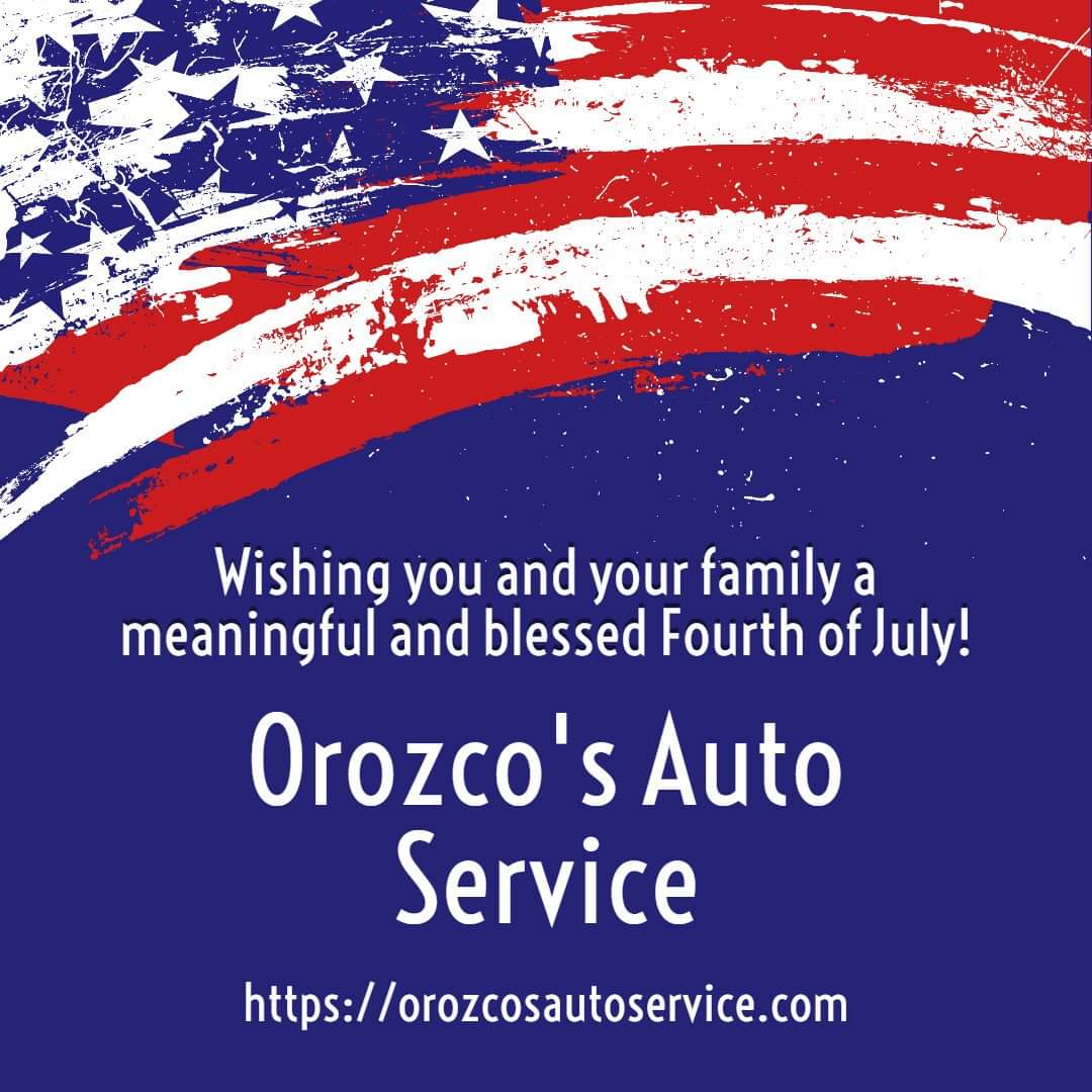 Happy 4th of July from Orozco's Auto Service
orozcosautoservice.com

#auto #truck #rv #fleet #autoshop #gastank #orozcosautoservice #servandoorozco #happy4th #autorepairshop #4thofjuly