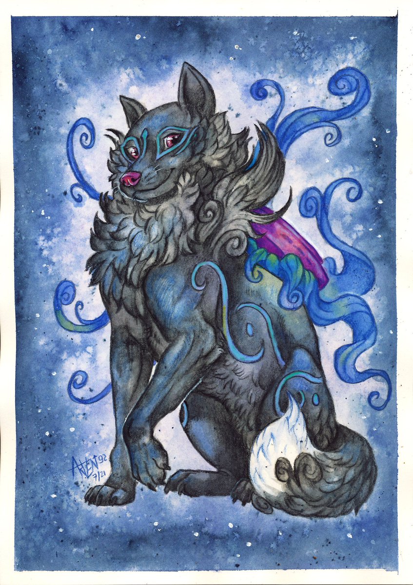 Panthera_Arven's tweet photo. Traditional commission for @AkitaShiranui featuring their Okami character Kurai! π
I used #carandache water-soluble pencils and #schmincke watercolors on Arches watercolor paper. β€οΈ
PLEASE consider supporting on Patreon! https://t.co/9ZXMDyG0js
#okami #fanart #capcomokami https://t.co/77A7MmAkiZ
